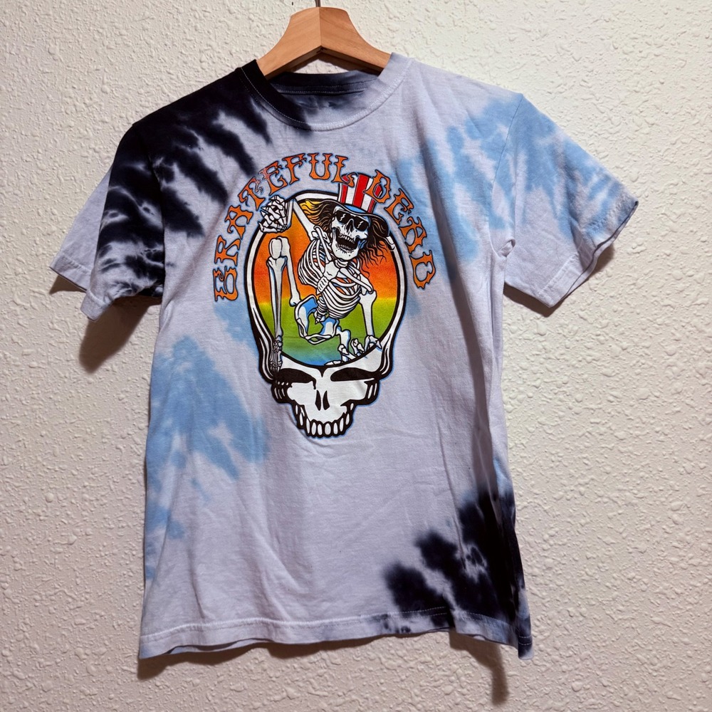 Grateful Dead‎  Boys Tie Dye T Shirt Steal Your Face Skeleton Medium Rock Band